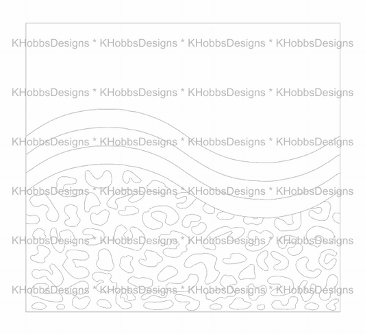 Leopard Waves Template for Makerflo 20 Skinny - Digital Cut File Only