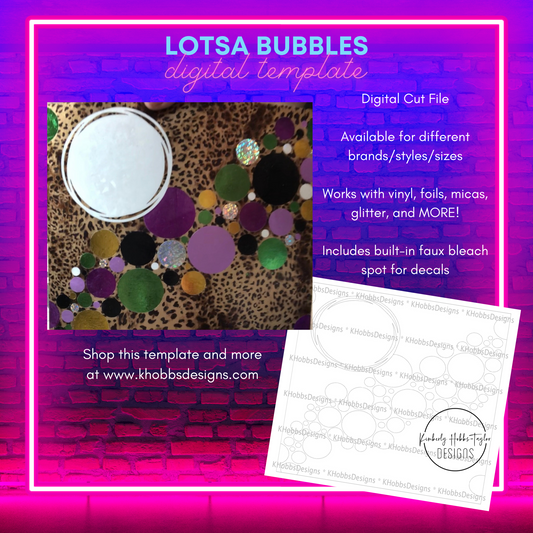 Lotsa Bubbles Template for TSM_Tipsy 32 Plump - Digital Cut File Only