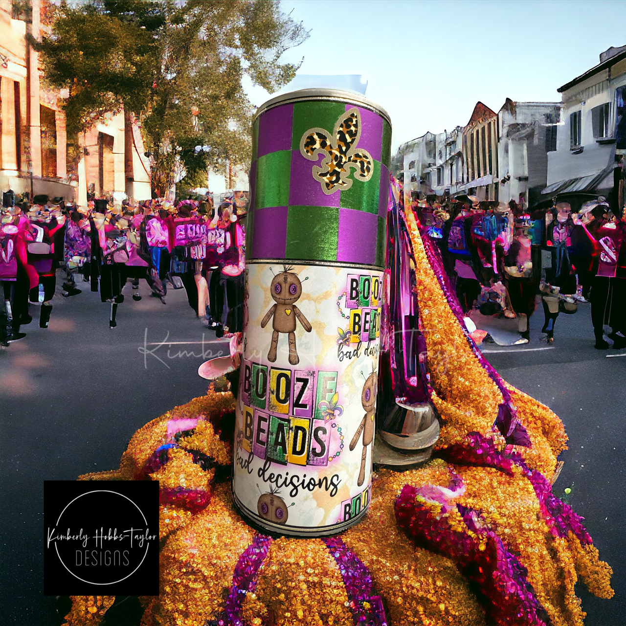 Mardi Gras Plaid Template for Tipsy Magnolia 16 24 and 32 Plump - Digital Cut File Only