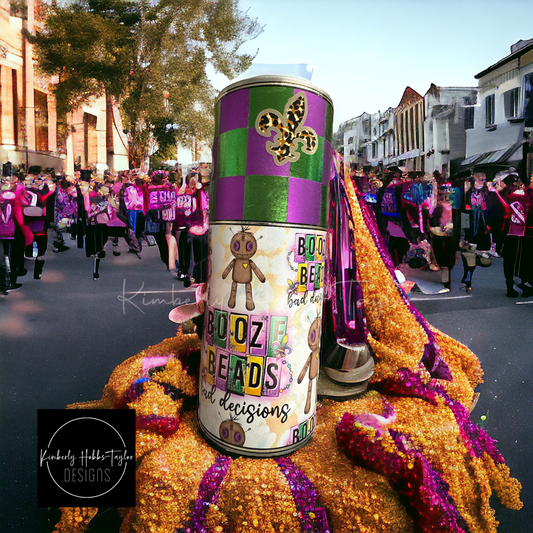 Mardi Gras Plaid Template for Tipsy Magnolia 16 24 and 32 Plump - Digital Cut File Only