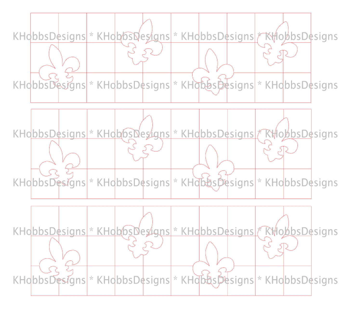 Mardi Gras Plaid Template for Tipsy Magnolia 16 24 and 32 Plump - Digital Cut File Only