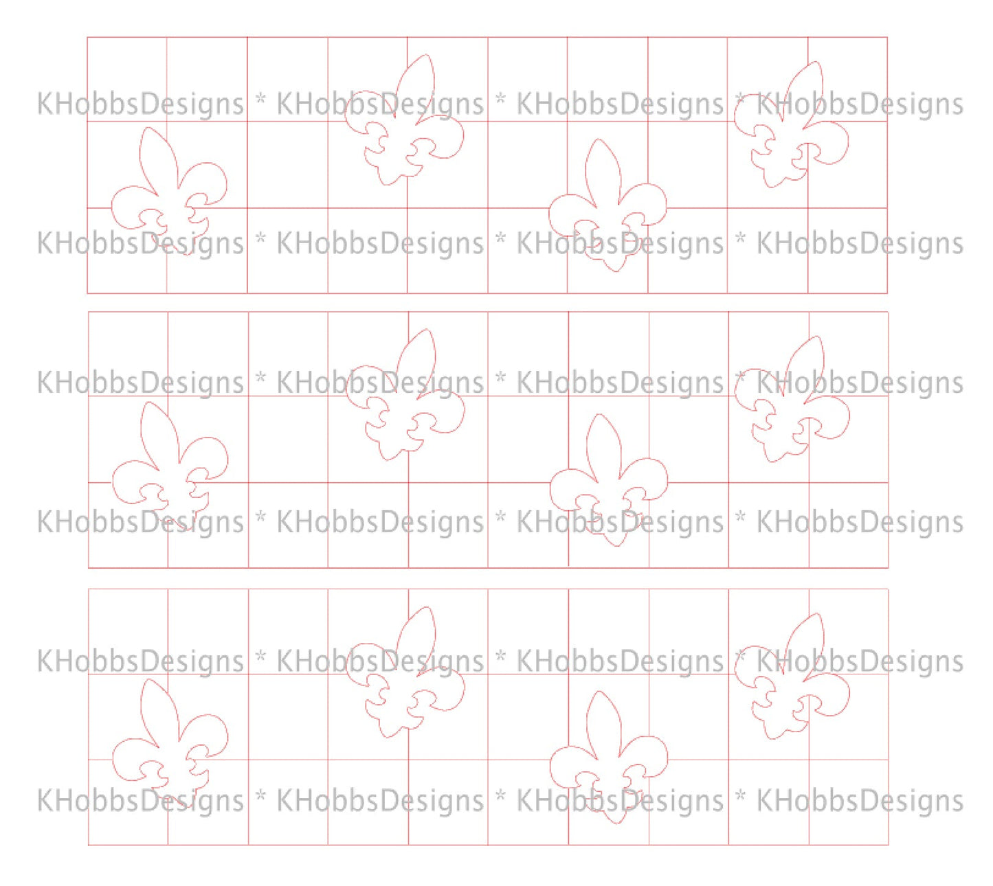 Mardi Gras Plaid Template for Craft Haven 30 40 Skinny Straight HOGG 30 Skinny Straight and Makerflo 12 Thick Duozie - Digital Cut File Only