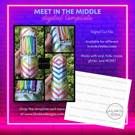 Meet in the Middle Template for Makerflo 20 Skinny - Digital Cut File Only