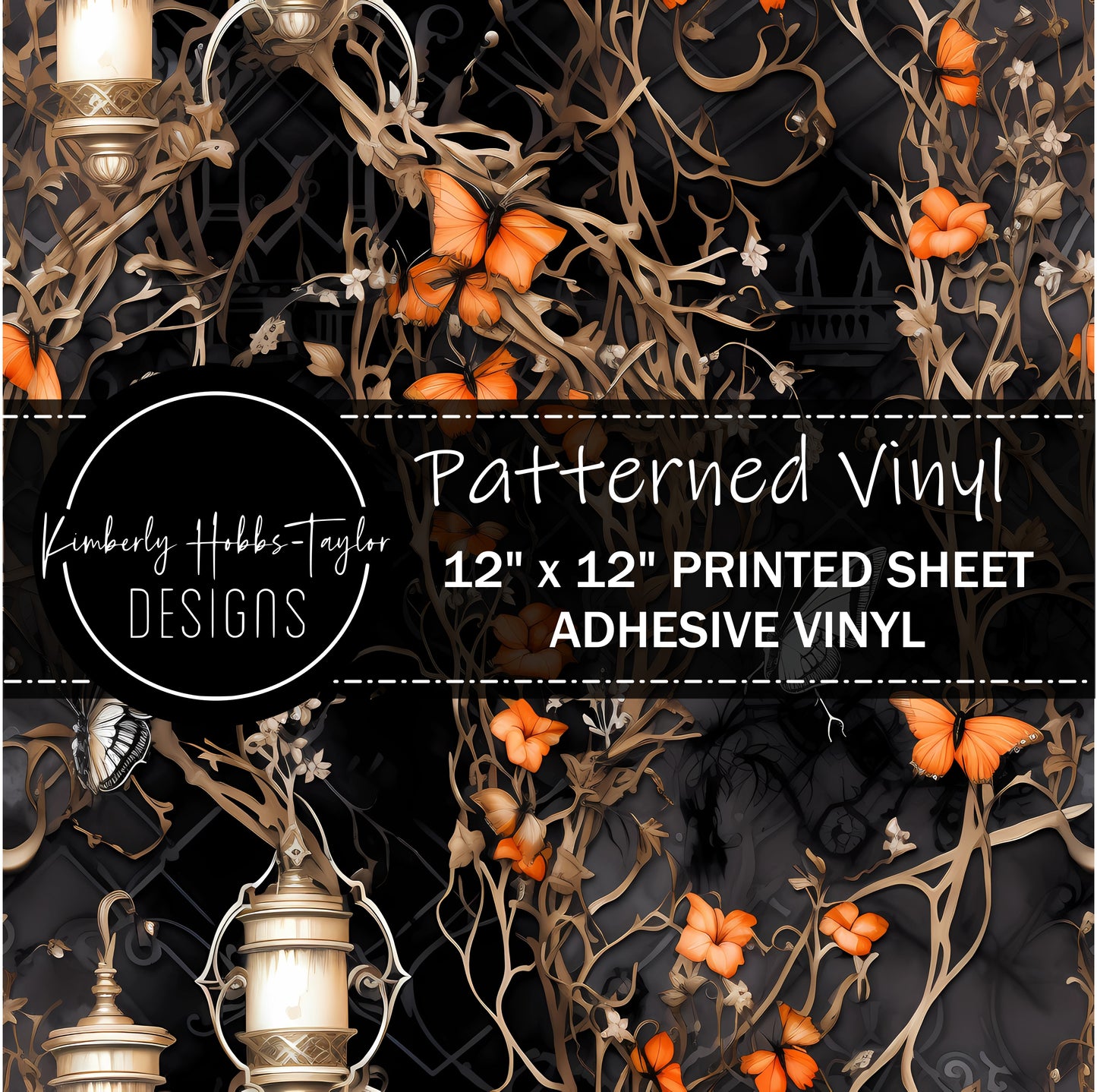 Orange Black Gothic vinyl