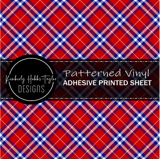 Patriotic Plaid E vinyl
