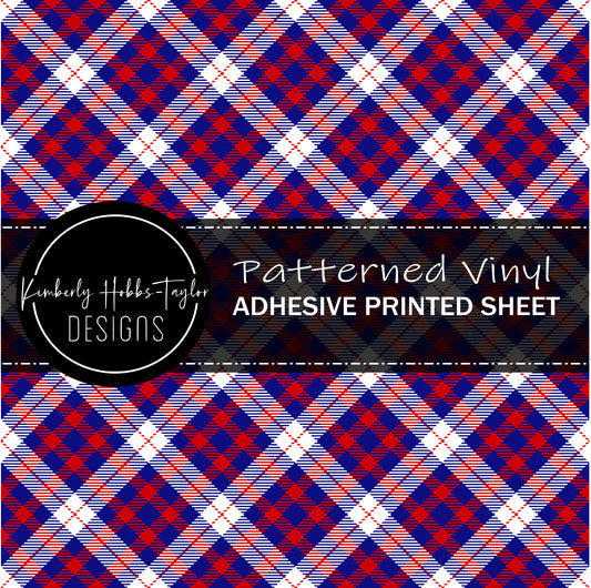 Patriotic Plaid G vinyl