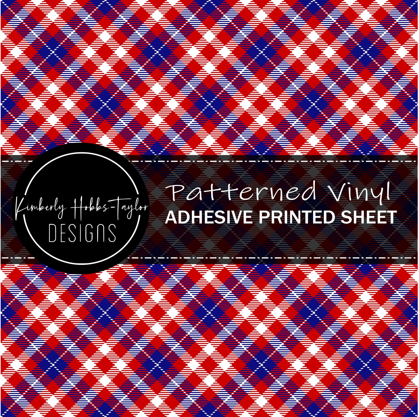 Patriotic Plaid H vinyl