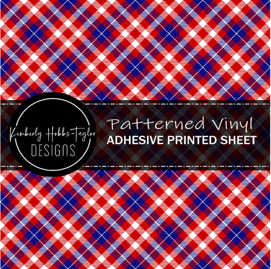 Patriotic Plaid H vinyl