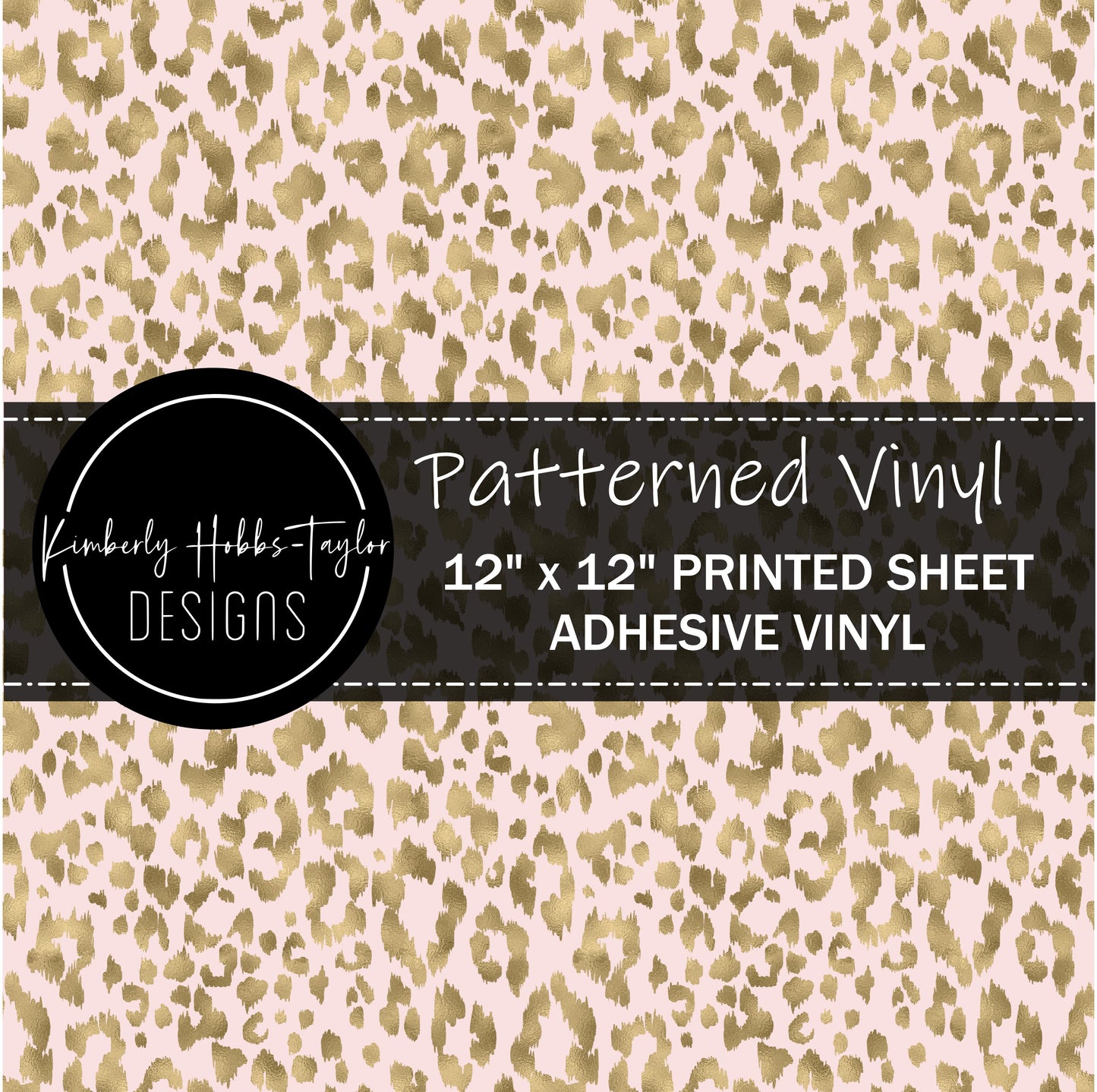 Pink and Gold Leopard vinyl