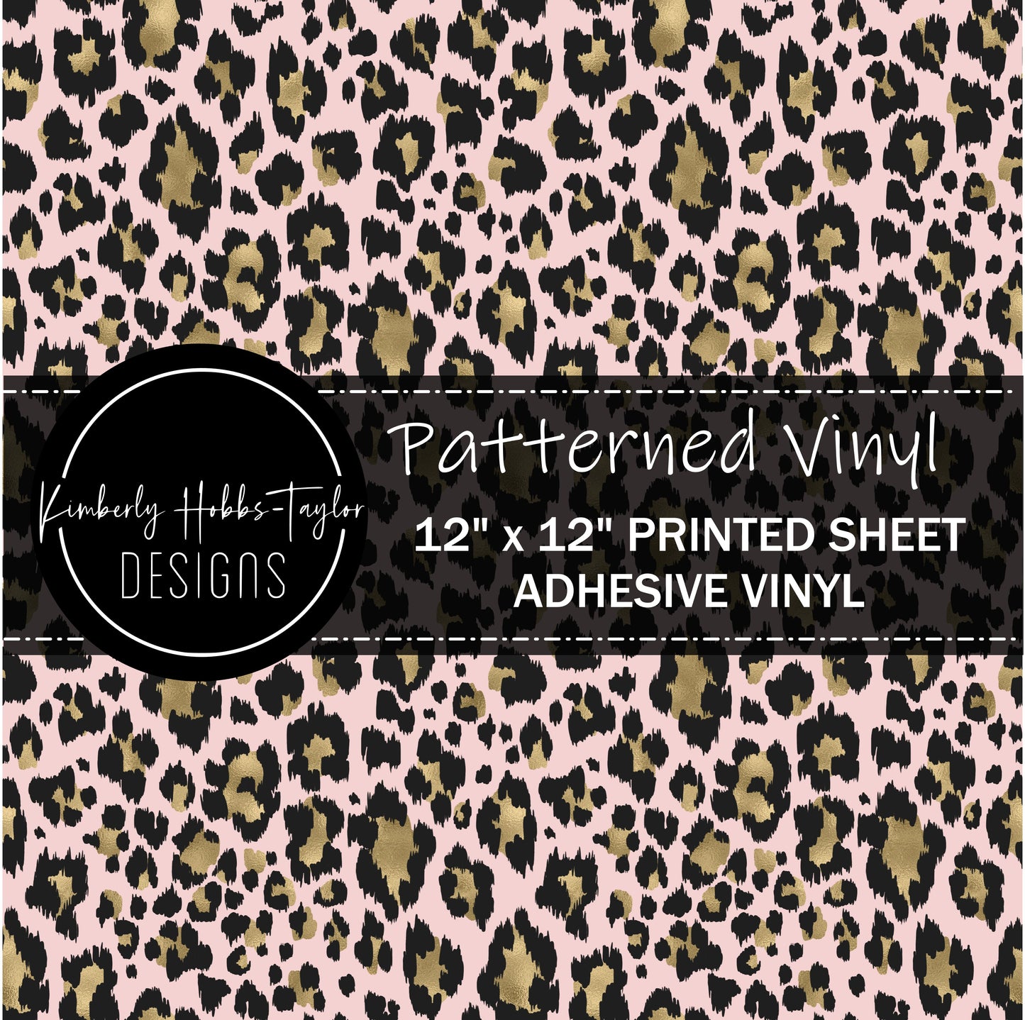 Pink Black and Gold Leopard vinyl