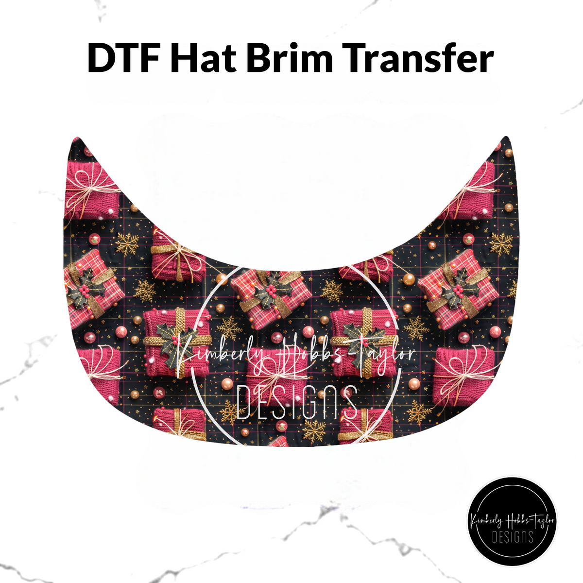 DTF Hat Brim - Pink Presents