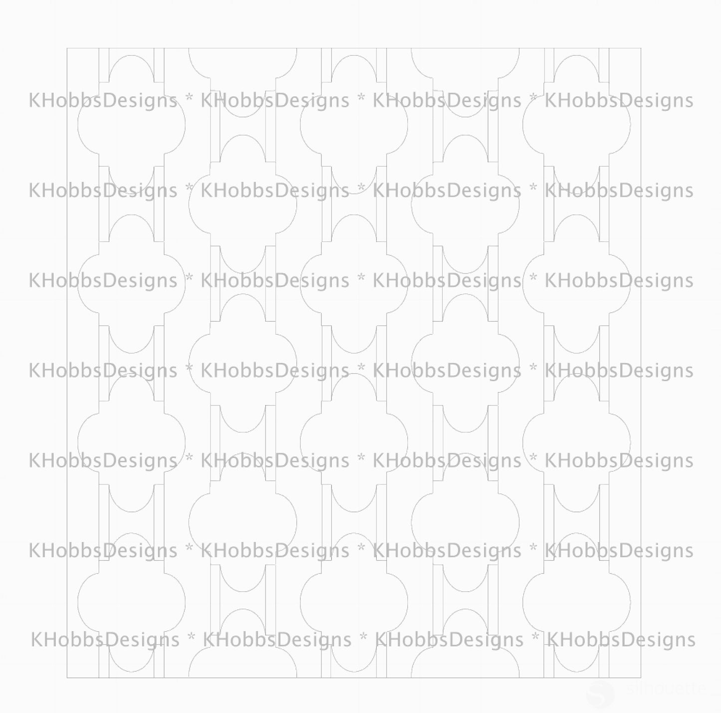 Quatrefoil Template for Tipsy Magnolia 32 Plump - Digital Cut File Only