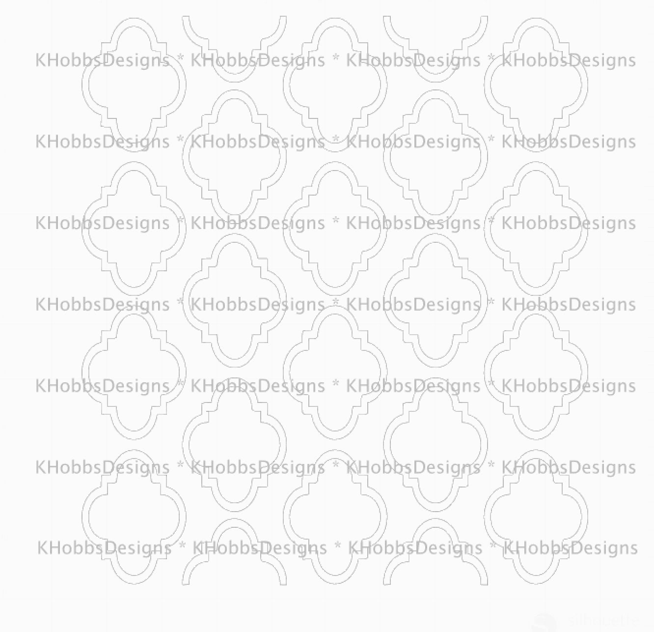 Quatrefoil Template for Tipsy Magnolia 32 Plump - Digital Cut File Only
