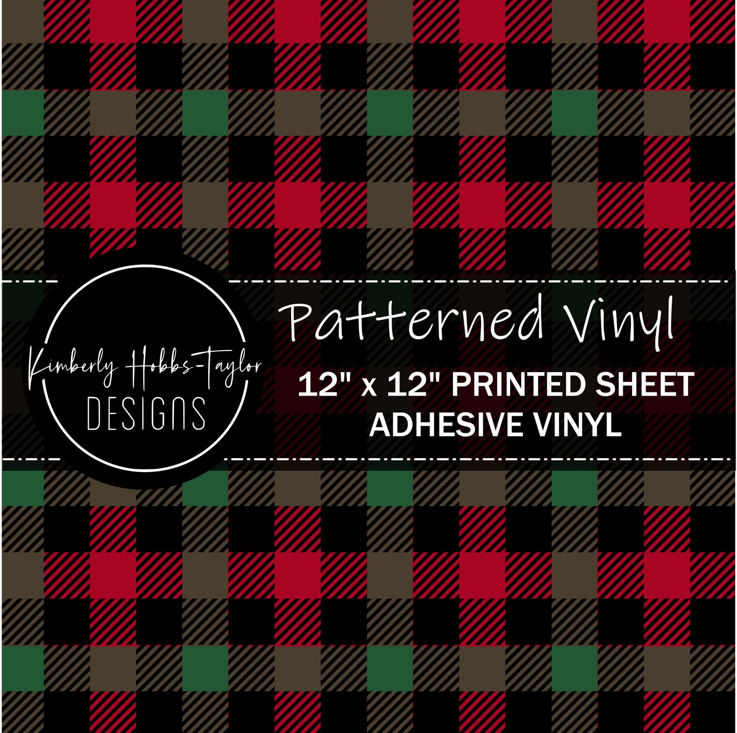 Red Green Buffalo Plaid - Large Scale vinyl
