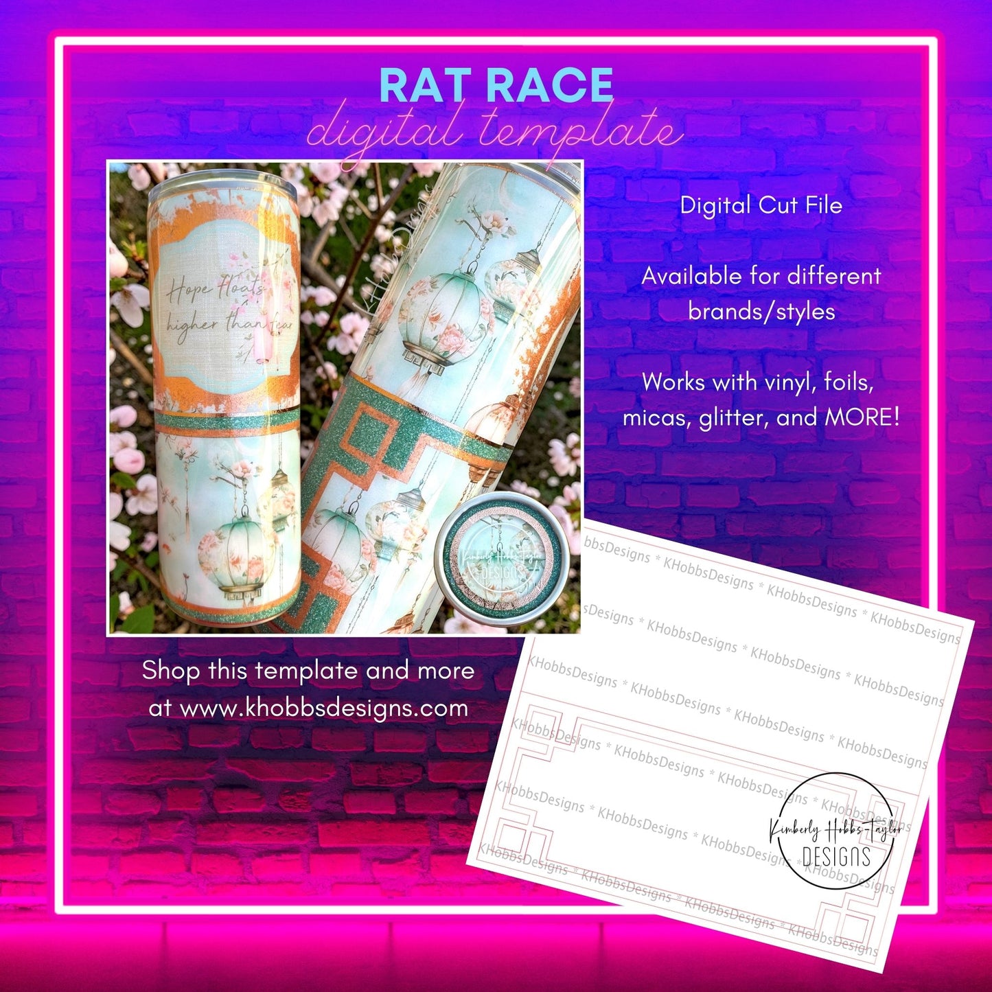 Rat Race Template for HOGG 20 Skinny Straight - Digital Cut File Only