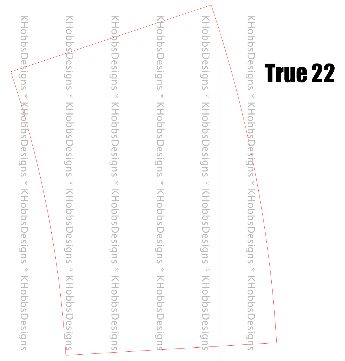 True 22 Full Wrap Template