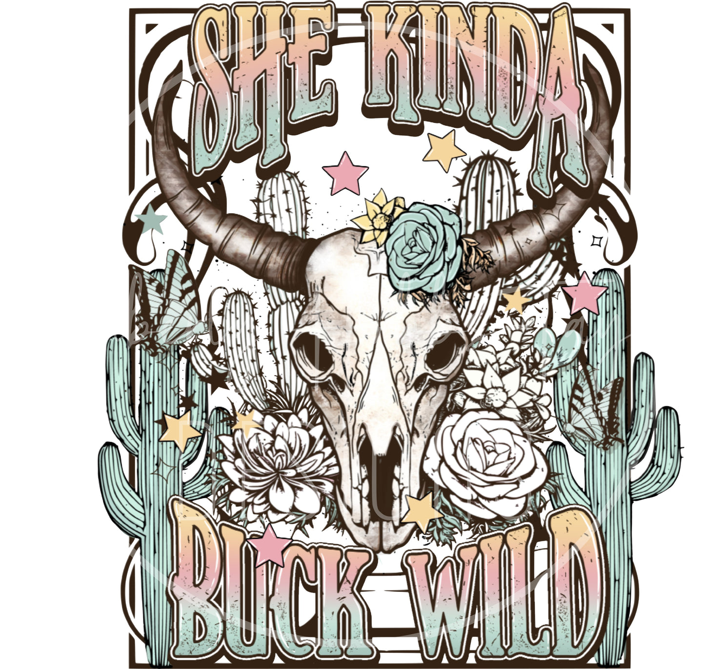 She Kinda Buck Wild decal