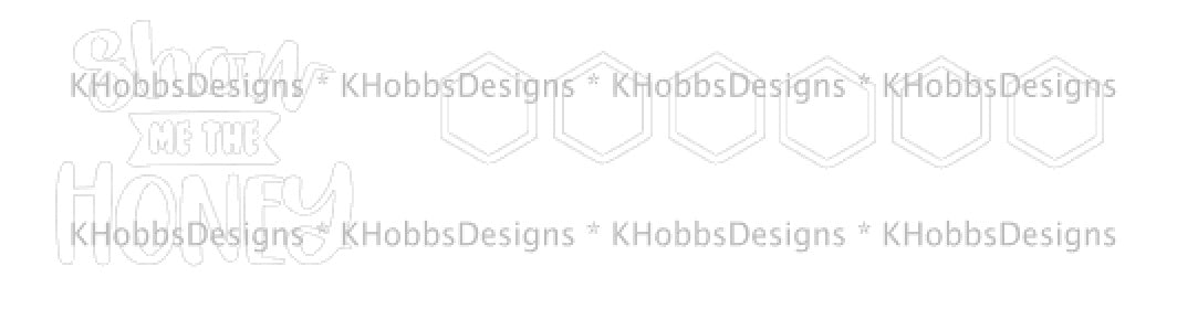 Show Me The Honey Template for Craft Haven 20oz Skinny Straight - Digital Cut File Only