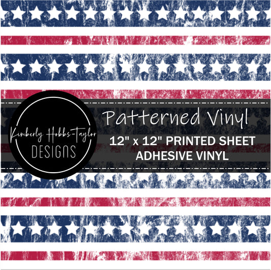 Stars and Stripes Distressed vinyl
