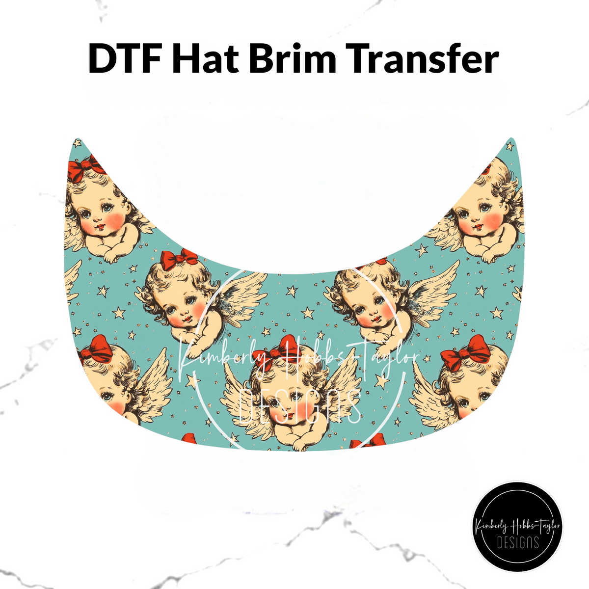 DTF Hat Brim - Teal Angels