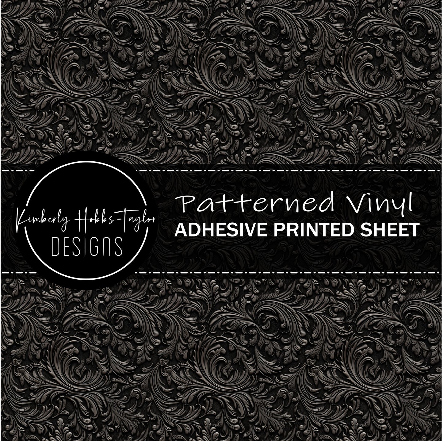 Tooled Leather - Black vinyl