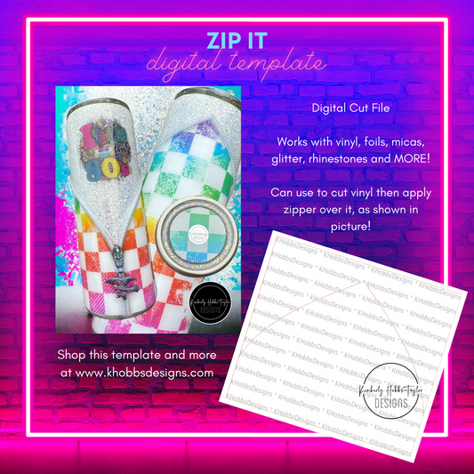 Zip It Template for HOGG 30 Skinny Straight - Digital Cut File Only