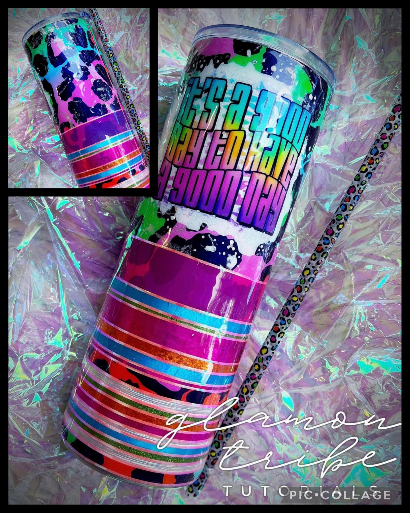 Half Serape Bleach Spot Template for Craft Haven 30oz Skinny Straight - Digital Cut File Only