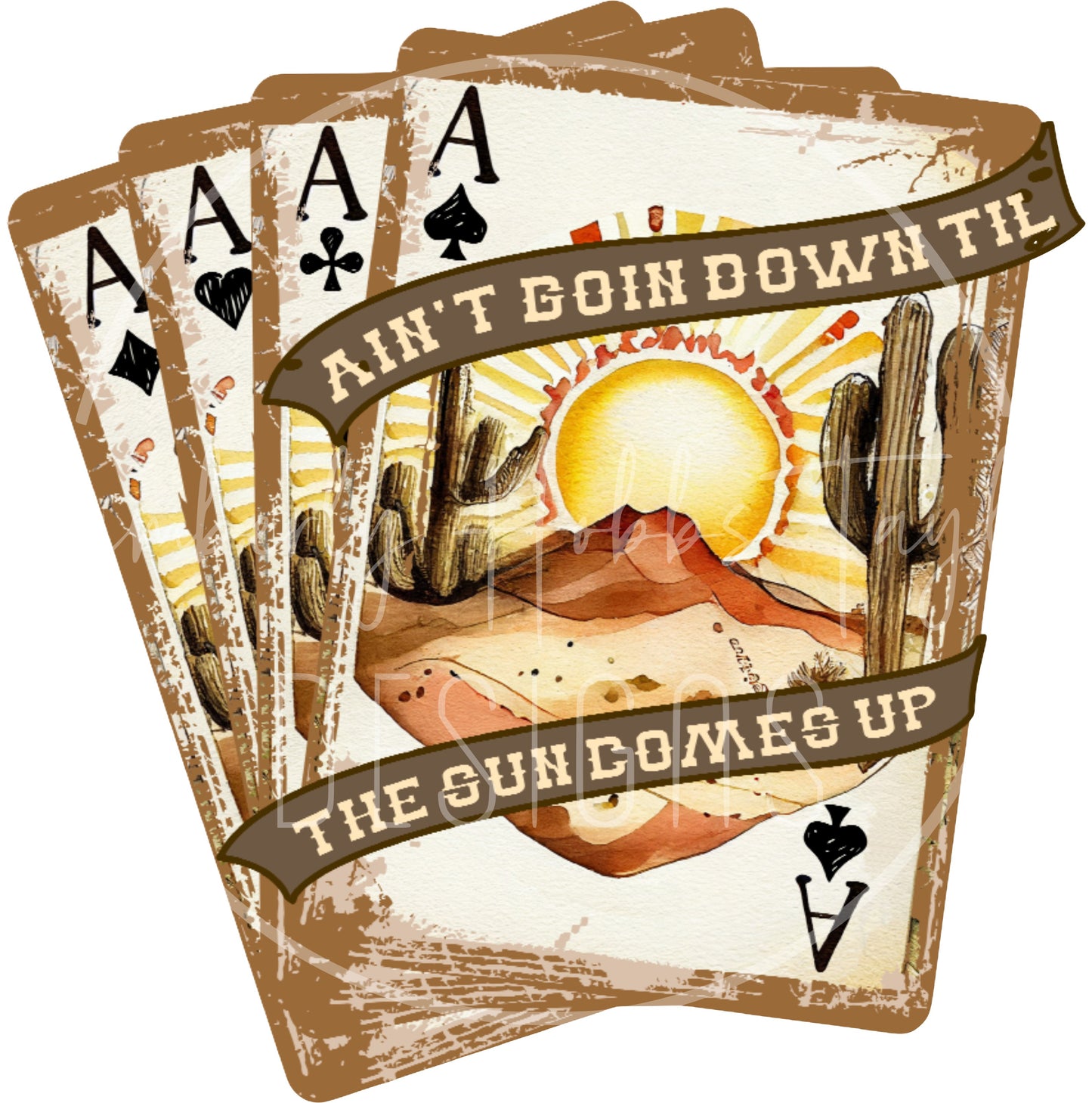 Retro Playing Cards decal