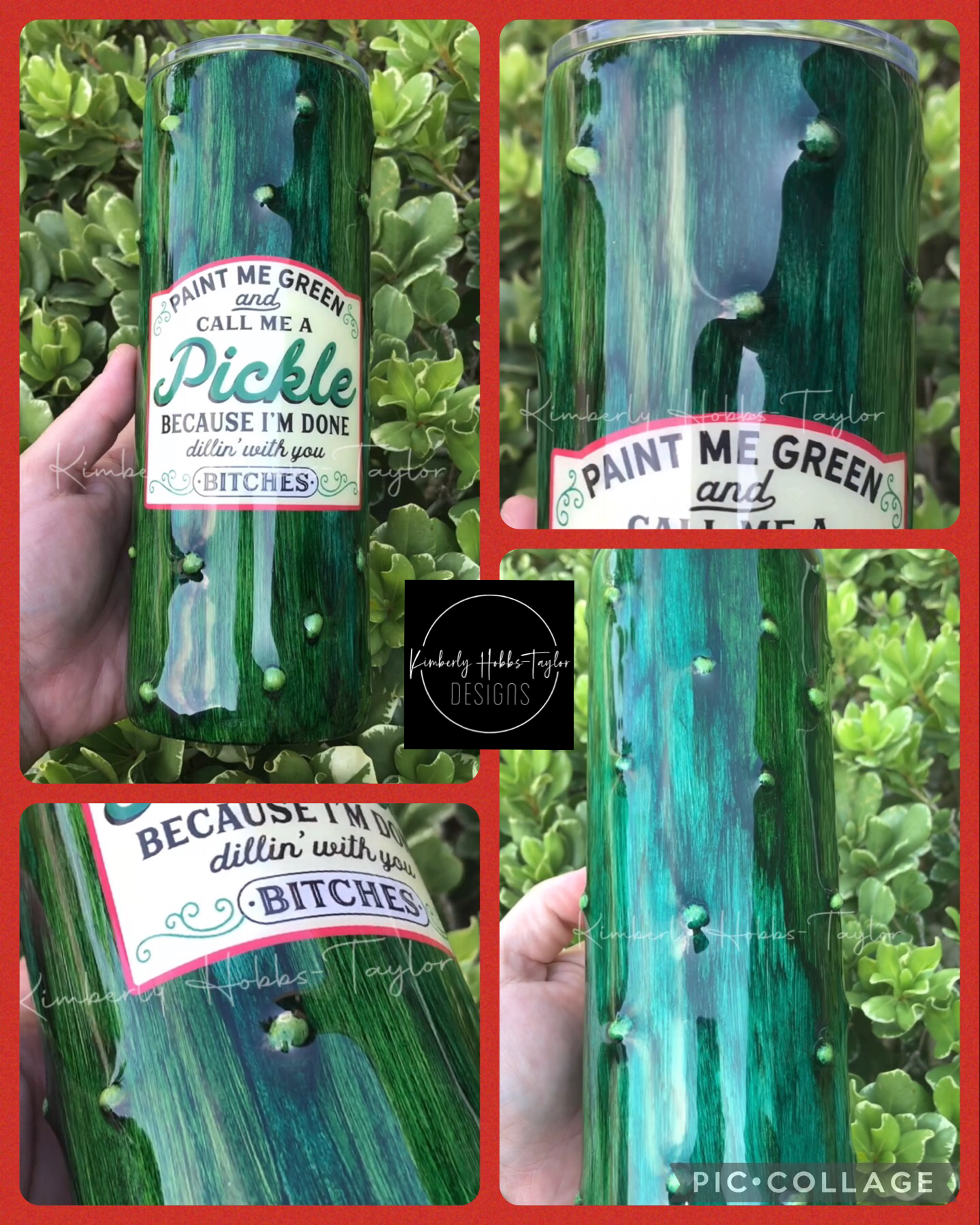 3D Pickle tumbler - 24oz