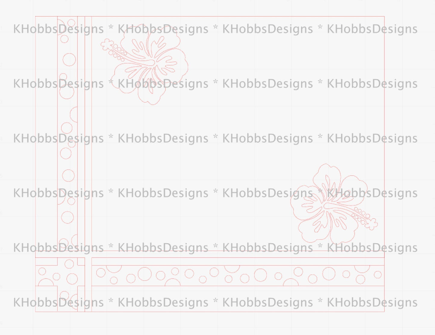 Aloha Striped Template for HOGG 20 Classic Skinny Straight - Digital Cut File Only