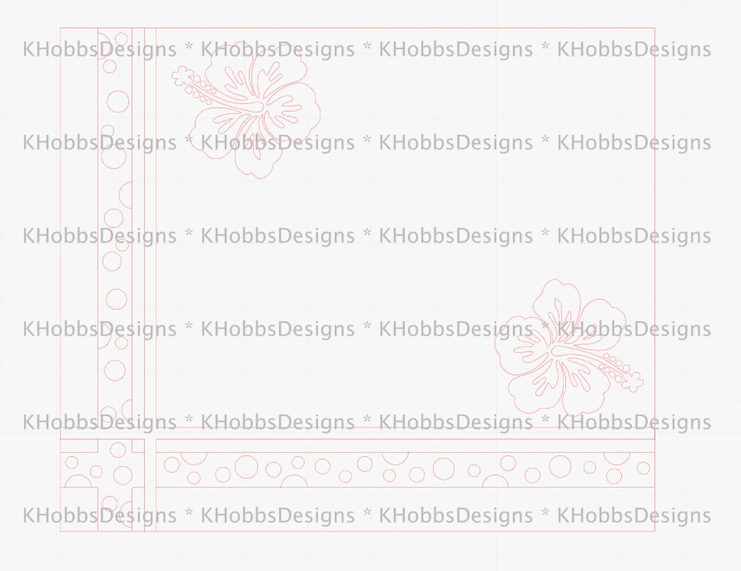 Aloha Striped Template for Craft Haven 20oz Skinny Straight - Digital Cut File Only