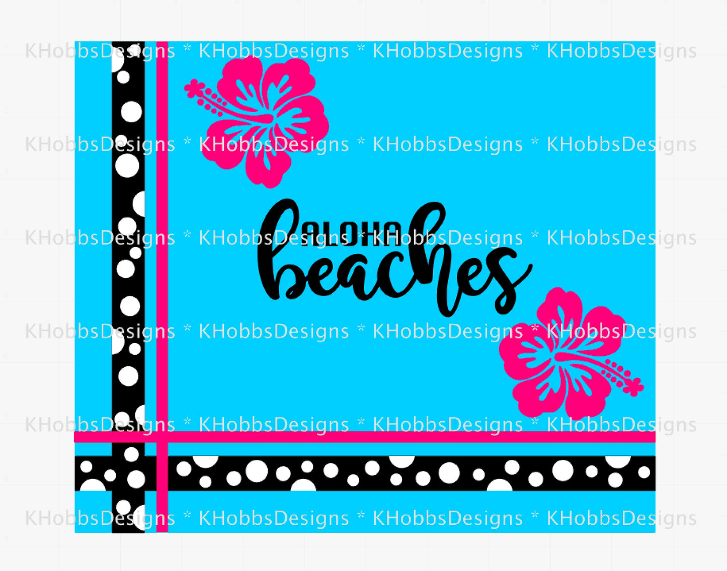 Aloha Striped Template for Tipsy Magnolia 24 Plump - Digital Cut File Only