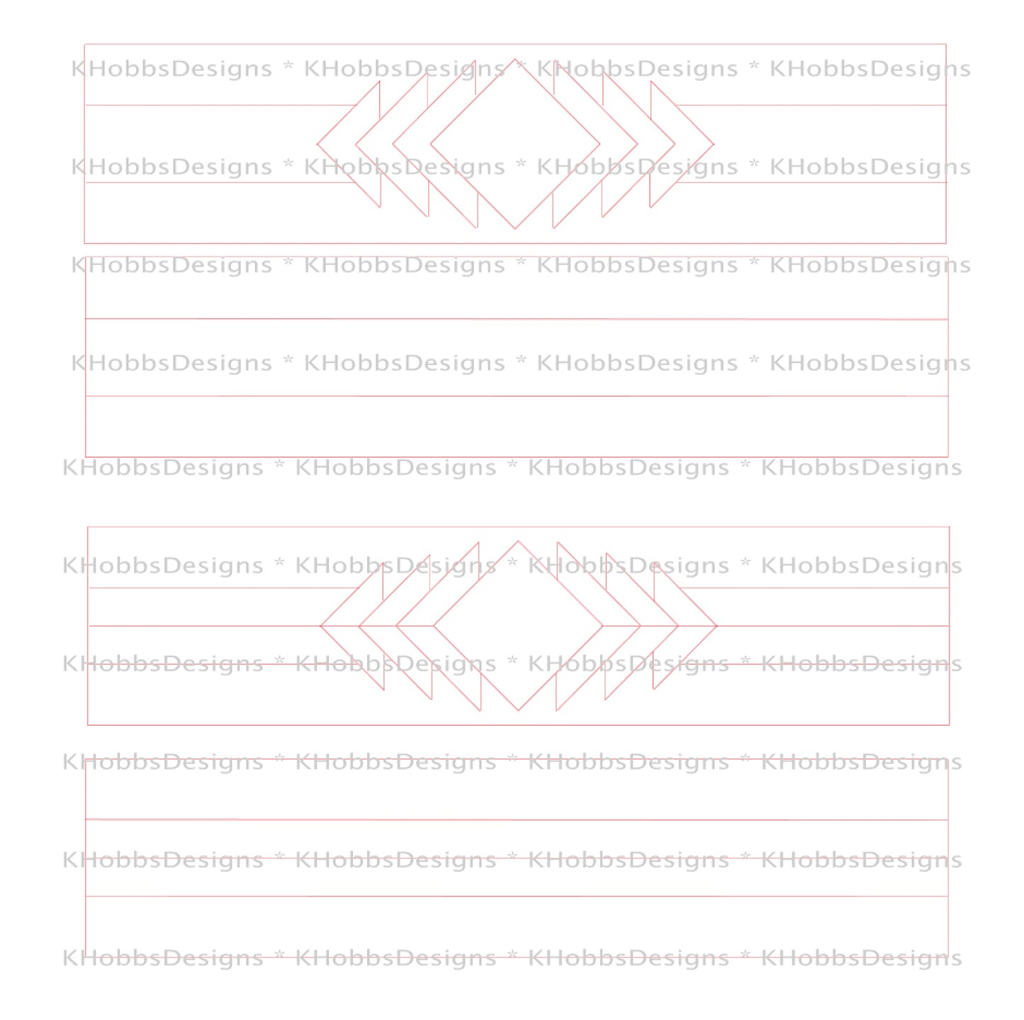 Aztec Striped Template for HOGG 64oz Doggie Bowl - Digital Cut File Only