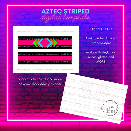 Aztec Striped Template for HOGG 64oz Doggie Bowl - Digital Cut File Only