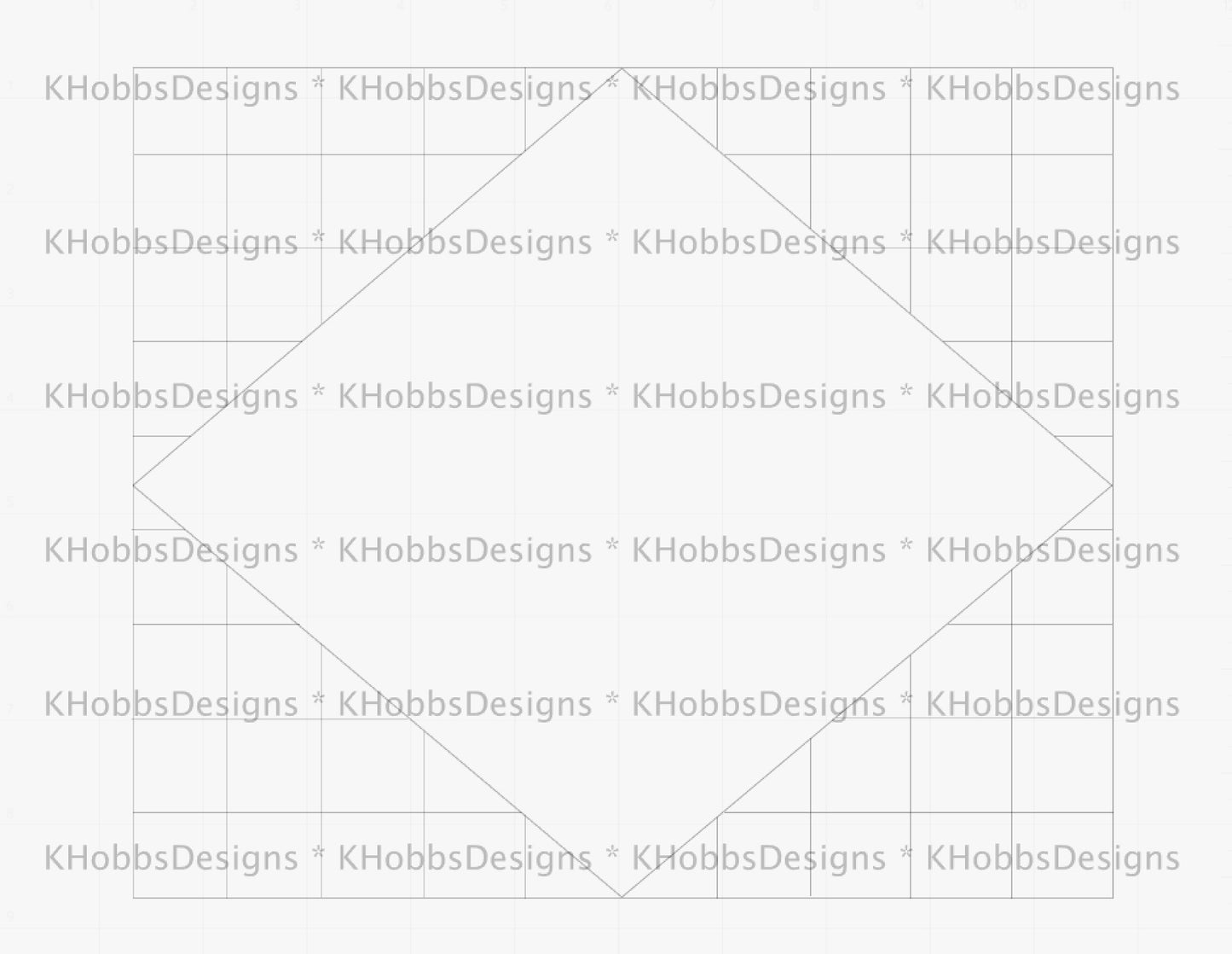 Diamond Patchwork Template for Tipsy Magnolia 24 Plump - Digital Cut File Only