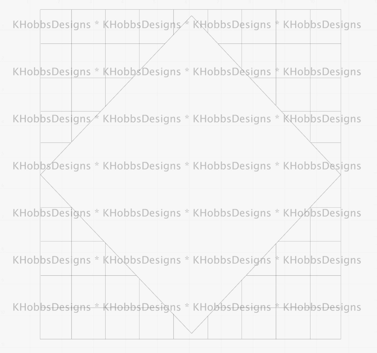 Diamond Patchwork Template for Tipsy Magnolia 32 Plump - Digital Cut File Only