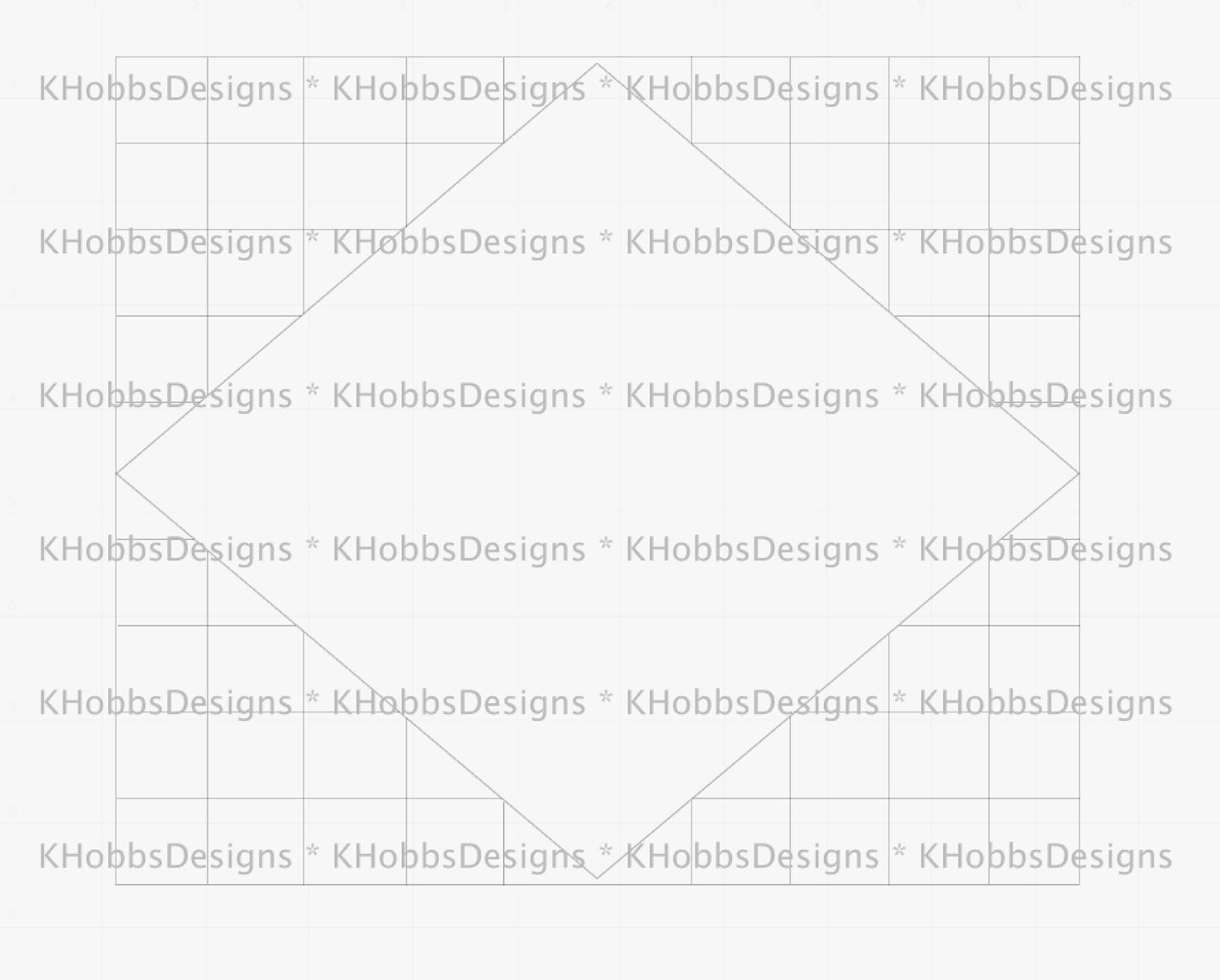 Diamond Patchwork Template for Craft Haven 20oz Skinny Straight - Digital Cut File Only