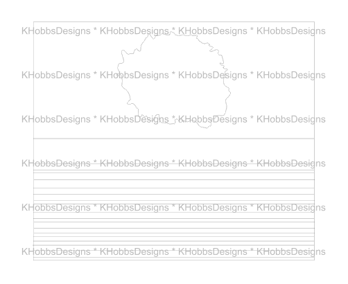 Half Serape Bleach Spot Template for Tipsy Magnolia 24 Plump - Digital Cut File Only