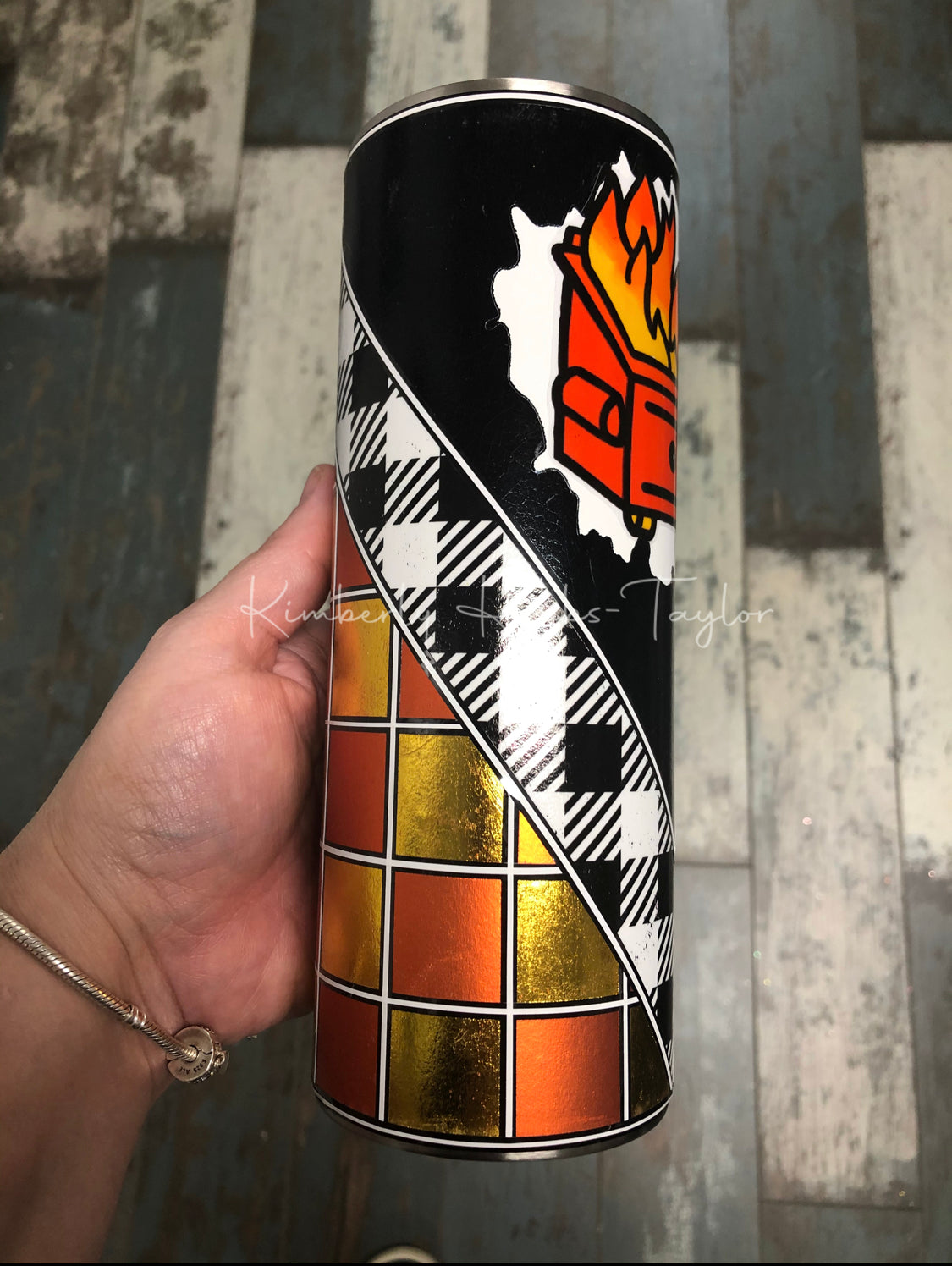 V-Split Plaid Bleach Spot Template for Craft Haven 20oz Skinny Straight - Digital Cut File Only