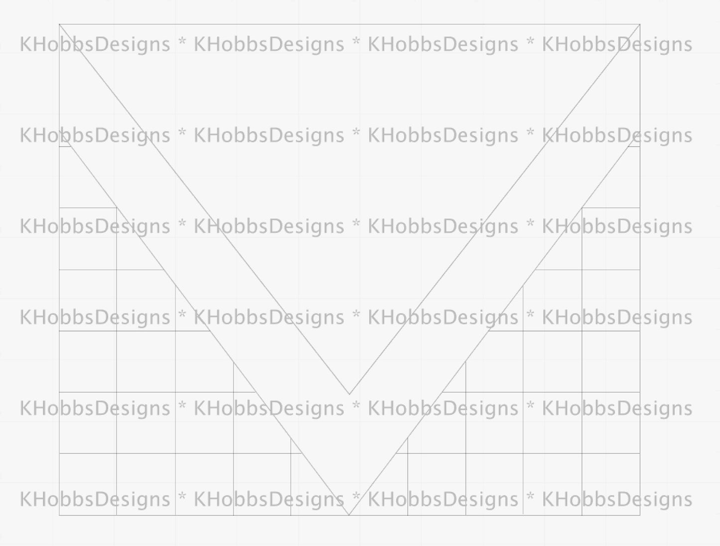 Low Plaid V-Split template for Tipsy Magnolia 24 Plump - Digital Cut File Only