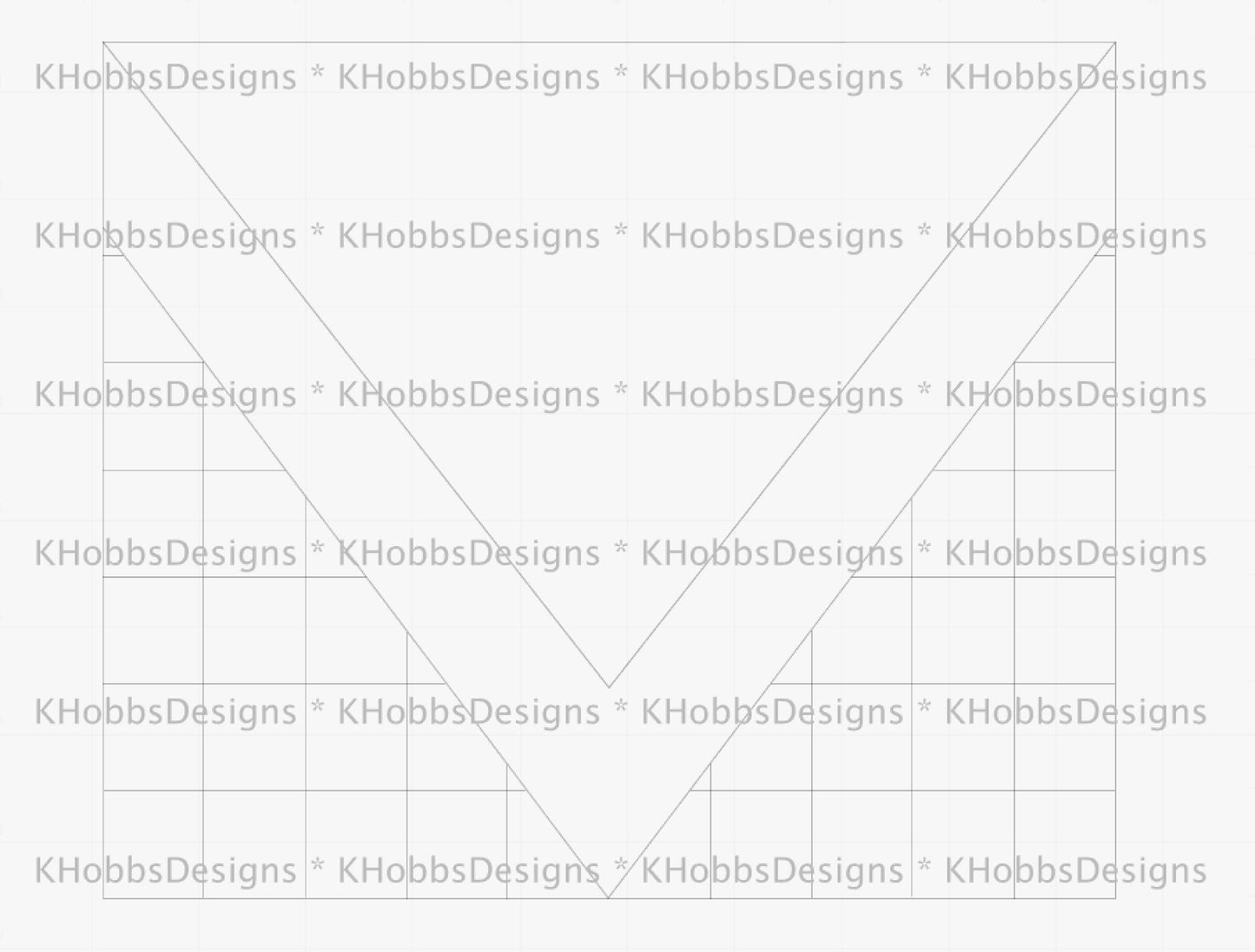 Low Plaid V-Split template for Craft Haven 20oz Skinny Straight - Digital Cut File Only