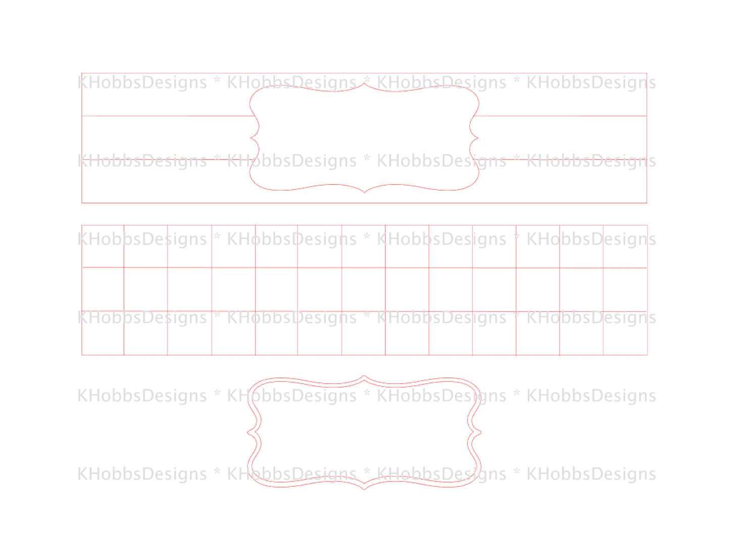 Plaid Nameplate Template for HOGG 64oz Doggie Bowl - Digital Cut File Only