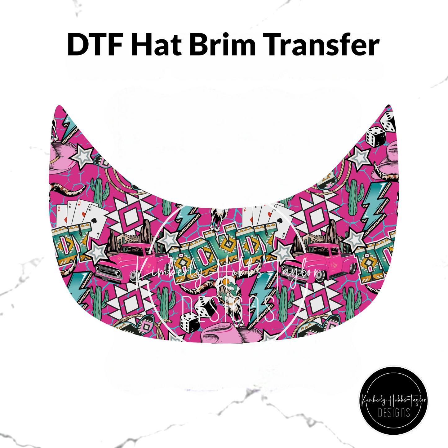 DTF Hat Brim Transfer - Howdy Mashup