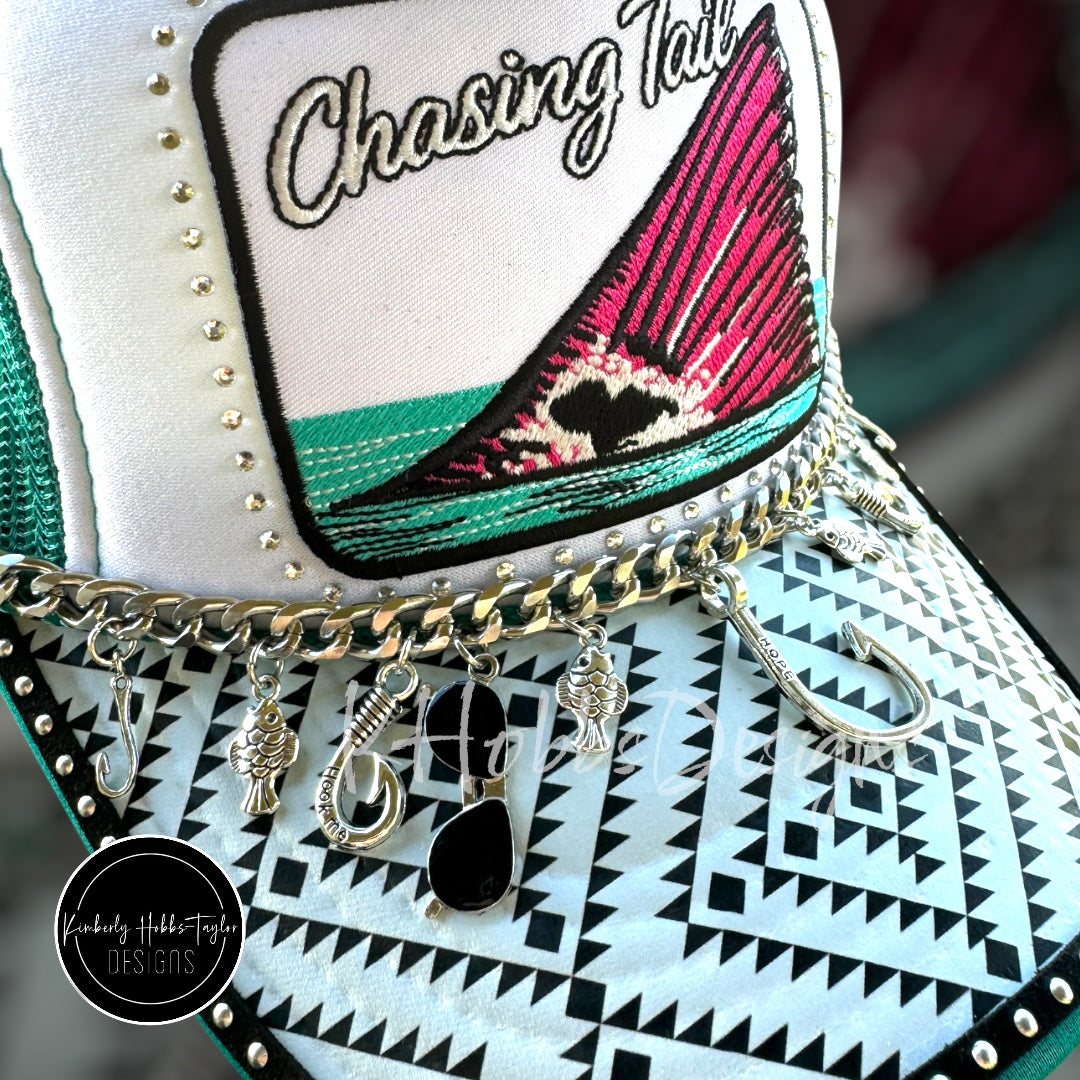 Chasing Tail Teal - Fishing Trucker Hat