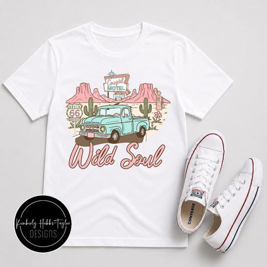 Finished Shirt - Route Sixty Six Wild Soul