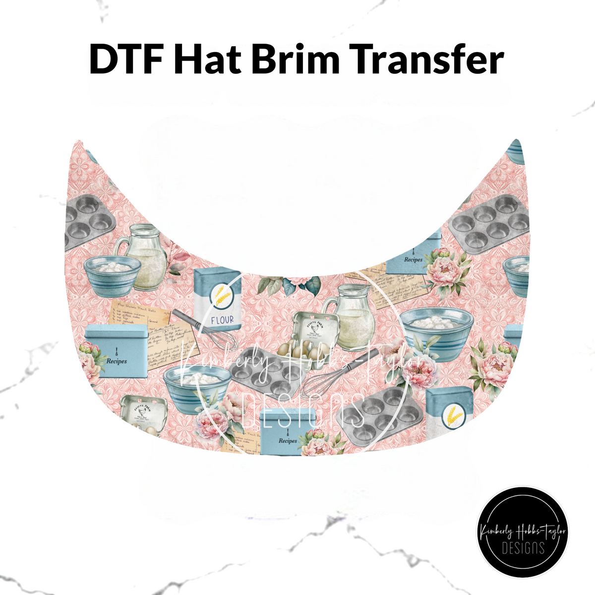 DTF Hat Brim Transfer - Grandmas Kitchen F