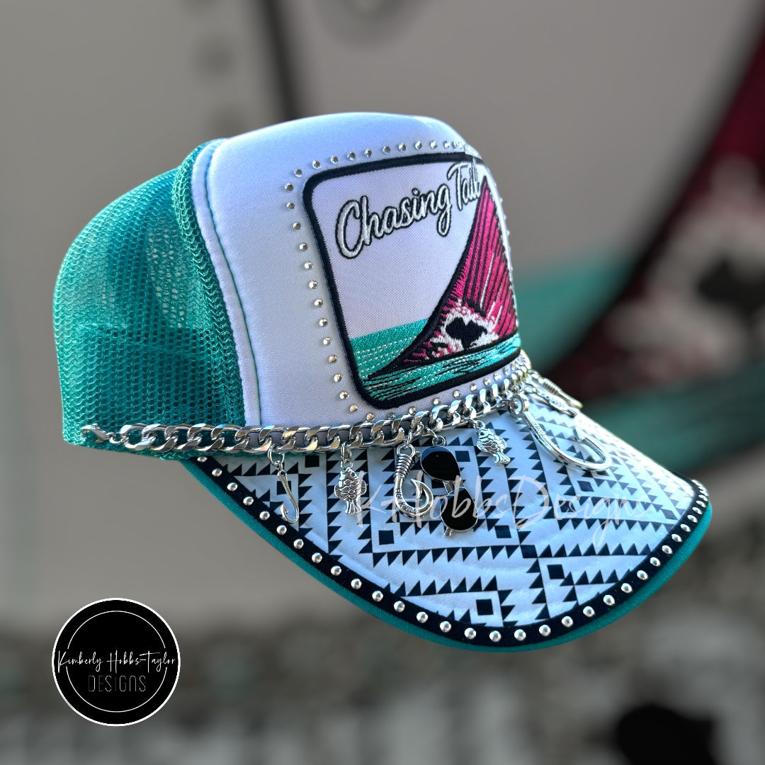 Chasing Tail Teal - Fishing Trucker Hat