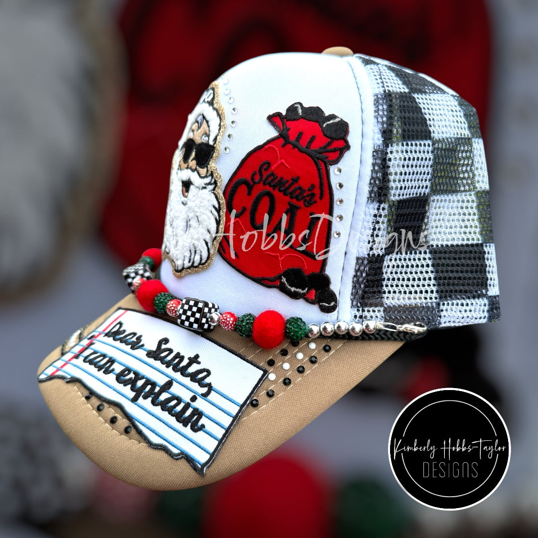 Preppy Santa Christmas Trucker Hat