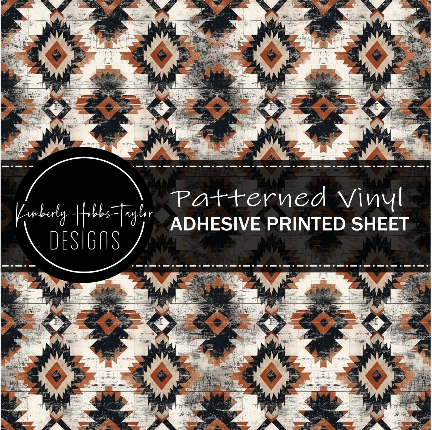 Brown Black Aztec vinyl