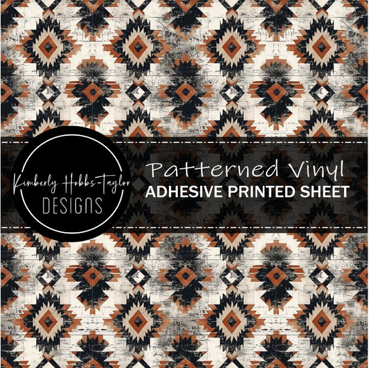 Brown Black Aztec vinyl
